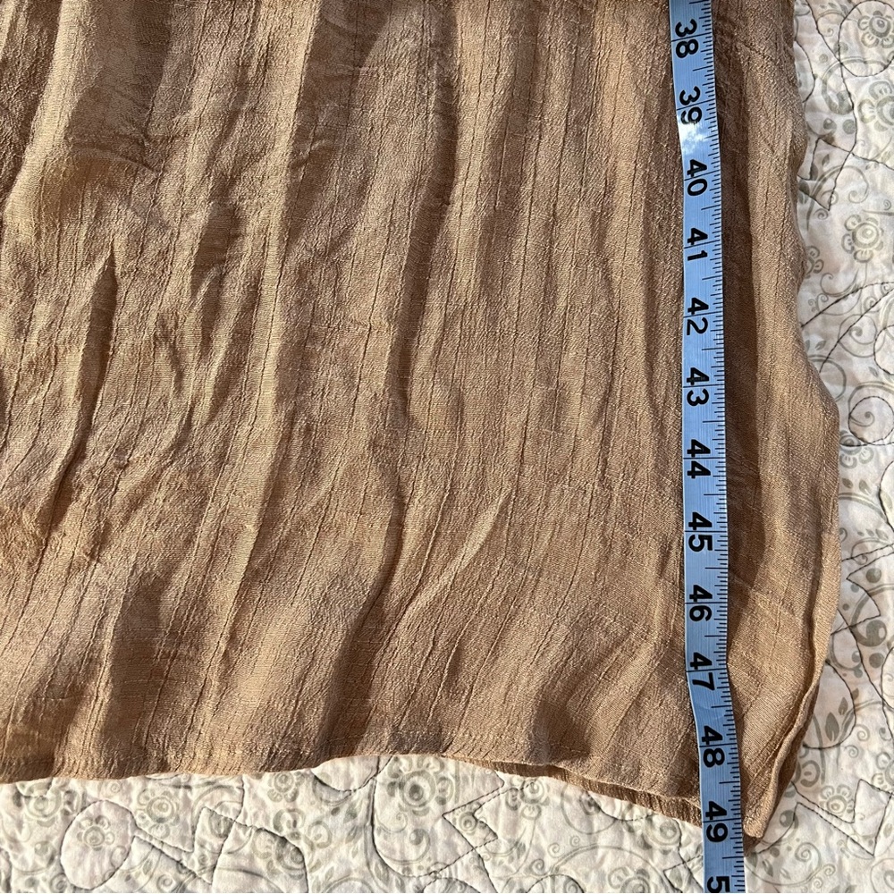 Kori Lace Bodice Flowy Taupe Maxi Vest Bohemian Cottagecore Perfection - Picture 5 of 8